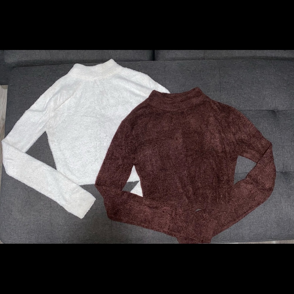 Fashion Nova Fuzzy Crop Turtle Neck Bundle